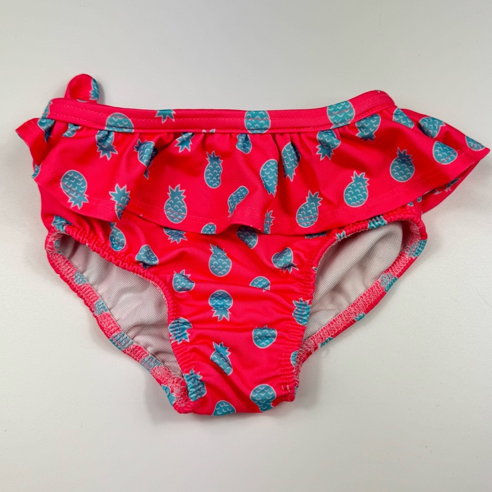 Lily and Dan Toddler Girl's Hot Pink Pineapple Biki Bottom Swim Suit Size 2T
